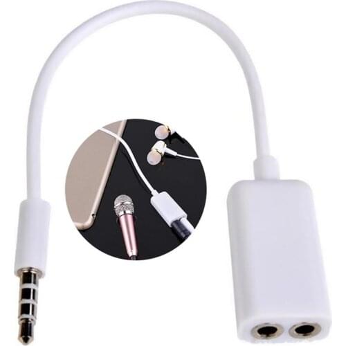 3.5mm AUX Audio Splitter Cable Earphone Headphone Adapter Male To 2 Female Audio Adapter Converter For iPhone Dropshipping