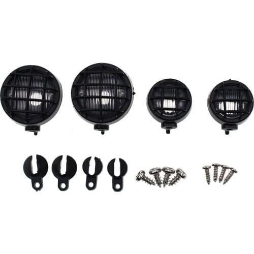 4PCS RC Car Round LED Light Cover Lampshade for 1:10 RC Crawler Axial SCX10 Tamiya CC01 D90