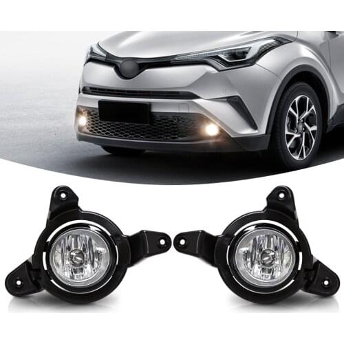 Fog Lamp Assembly Fit For Toyota C-HR 2018-ON Car Front Bumper Driving Spot Light Emark With Wires Switch Auto Light Parts