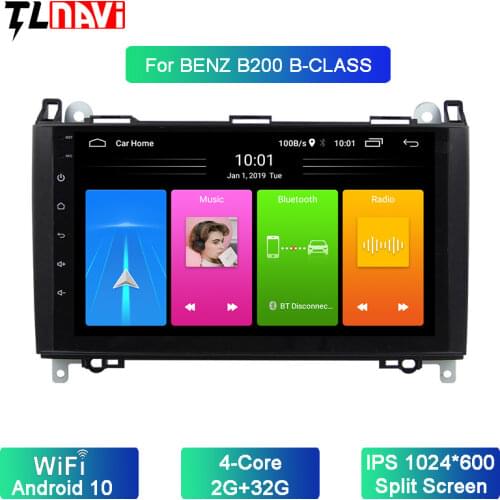 Car Multimedia Player Android 10 GPS Autoradio For Benz B W245 B150 B160 B170 B180 B200 B55 2004-2012