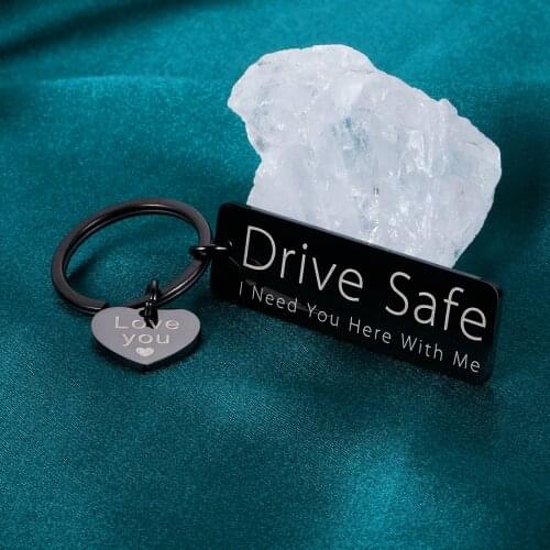 Love You Key Chain Gift Drive Safe I Need You Here with Me Keychains Couples Keyrings Boyfriend Gift for Husband Birthday