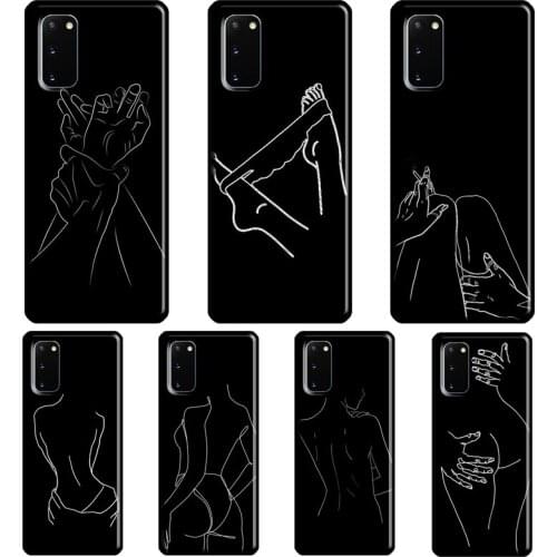 Art Simple Kiss Rose Sex Girl Body Case For Samsung Galaxy S21 Ultra S8 S9 S10 Plus Note 9 10 Note 20 Ultra S20 FE Back Cover