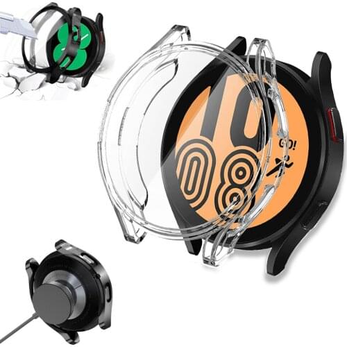 Case for Samsung Galaxy Watch 4 40mm 46mm Full Coverage Soft TPU Screen Cover shell for Watch4 40mm 46mm Protective Case Shell