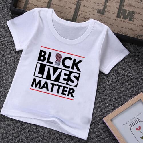 Novelty 2020 Unisex Girls Tshirt Black Lives Matter Print Boy T Shirt Baby Girl Clothes Aesthetics Summer Kids Tops 24M-9T Cute