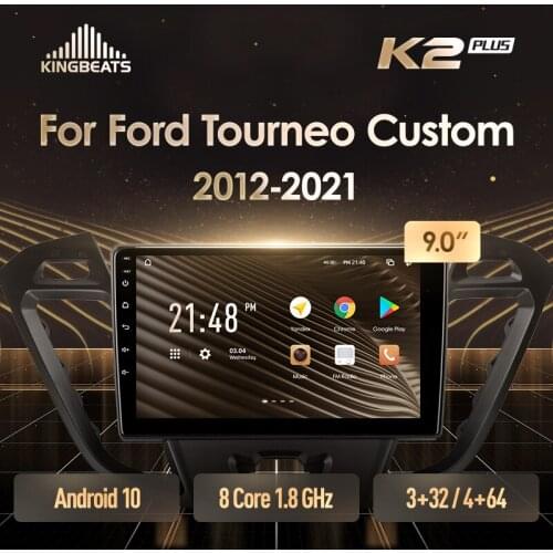 KingBeats Android Octa-Core head unit HU 4G in Dash Car Radio Multimedia Video Player Navigation GPS For Ford Tourneo Custom 1 I Transit 2012 - 2021 no dvd 2 din Double Din Android Car Stereo 2din