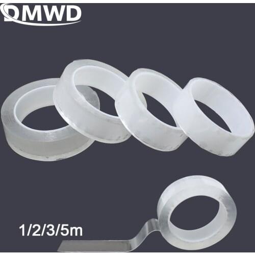 1PC 1/2/3/5M Waterproof Adhesive Tape 30mm Width Nano Traceless Tape Double Sided Tape Transparent No Trace Reusable