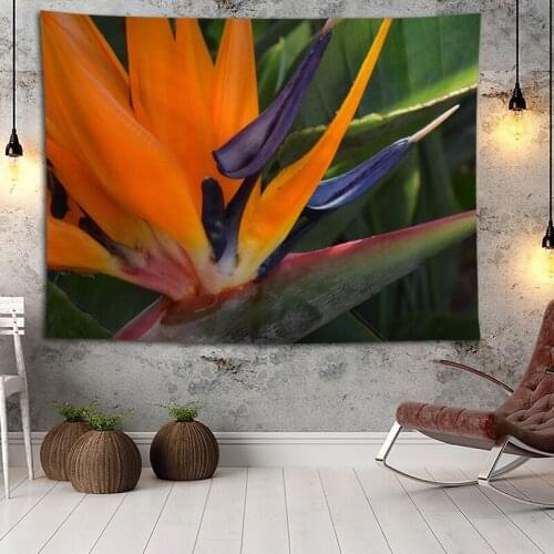 Nice Bird of Paradise Tapestry Colorful Psychedelic Decorative Carpet Wall Fabric Tapestries Accessories Christmas Day