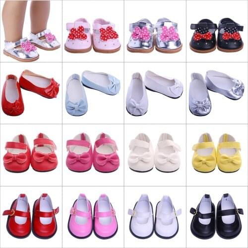 Doll Shoes PU Sneakers Fit 18 Inch American Doll&43cm Baby New Born Doll Clothes Accessories,Girls Toys,Generation,Birthday Gift