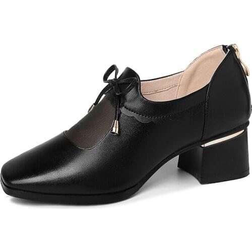 Square Toe Thick Heel Summer Shoes, Back Zipper Solid Color WomenS Shoes, Platform WomenS Shoes