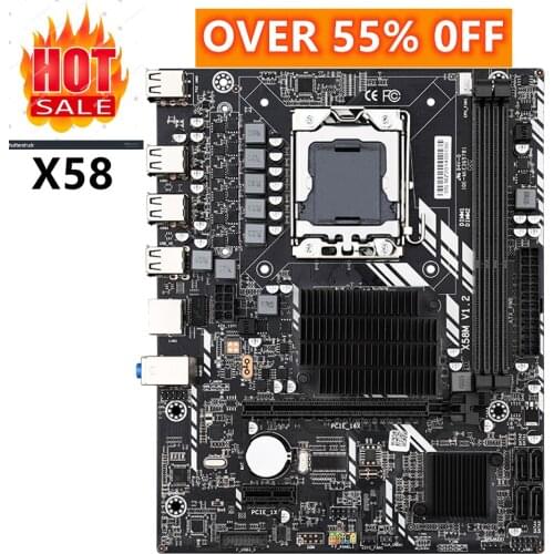 Intel X58 Lga1366 Motherboard Gaming Computer 32GB DDR3 Dual Channel i3 i5 i7 Xeon CPU Motherboards LGA 1366 PCI-E X16 MATX