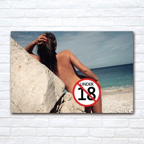 Seascape Sexy Beauty Canvas Cloth Fabric Painting Wall Art Modern Posters And Prints Pictures For Living Room Corridor Decor