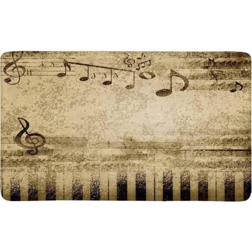 Music Notes on Old Paper Indoor Entrance Rug Floor Mats Shoe Scraper Doormat