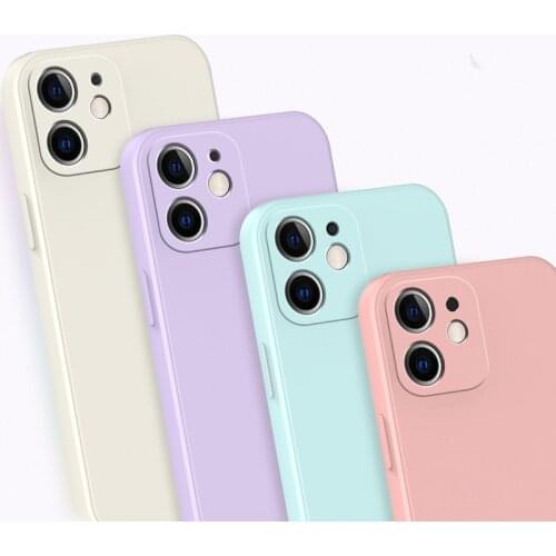 Case For iPhone 7 8 XS XR 12 11 Pro Max SE 2020 Mini Soft Silicone Shockproof Full Back Cover