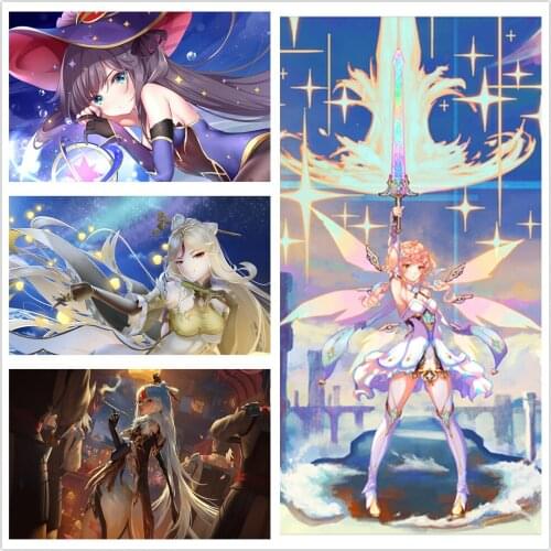 Nordic Canvas Painting Anime Girl Genshin Impact Series Wall Art Posters And Print Pictures Modern Girl Baby Room Decoration