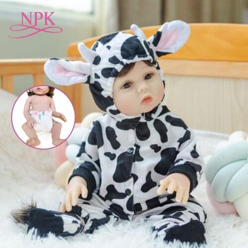NPK 48CM Full Body baby girl doll soft silicone Premie reborn flexible soft touch cuddly newborn baby Birthday Gift Bath Toy