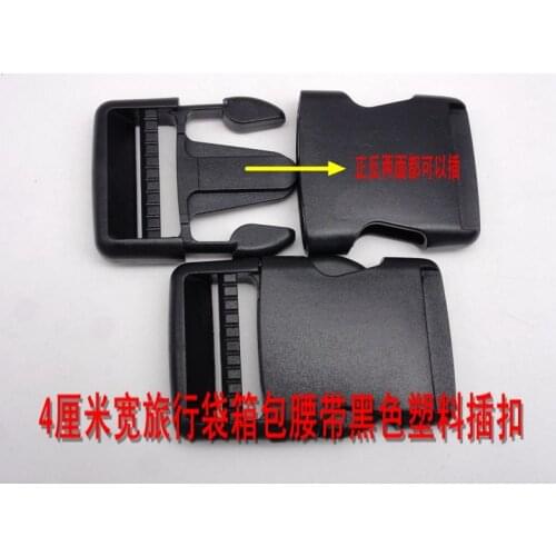 Plastic black buckles/3.8cm/4cm/ used for bags belts garment accessories Outdoor backpack/safety/ release buckle/Adjustable