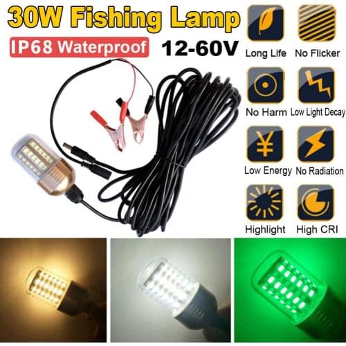 Green Light 2835 LED Underwater Fishing Light / Lures Fish Finder Lamp Attracts Prawns / Squid / Krill for Underwater Lighting