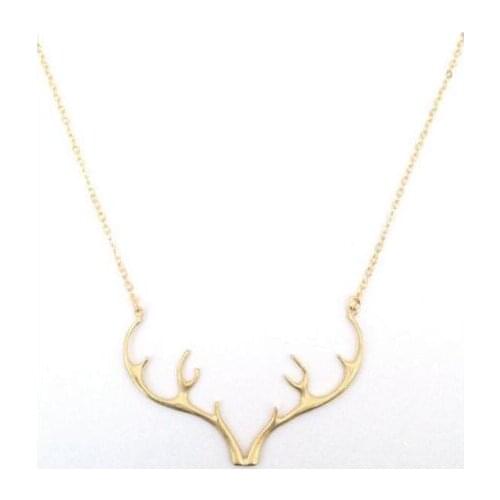 Drop shipping-Deer Antler Pendant Necklace