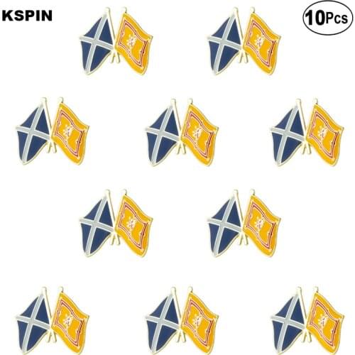 Scotland Blue & Scotland Lion Lapel Pin Flag badge Brooch Pins Badges 10Pcs a Lot