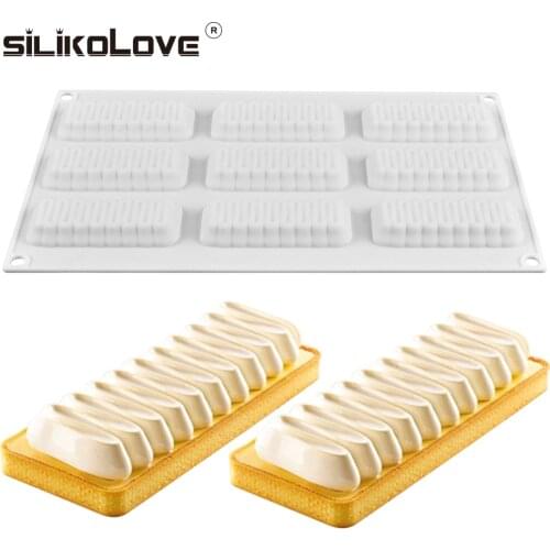 SILIKOLOVE New 6 Cavity Spiral Shape Silicone Cake Mold 3D Baking Tools Decorating Tools Bakeware Mousse Dessert Pastry Moulds