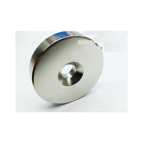 1pc 50x10 Strong Round Countersunk Ring Magnet 50mm x 10mm Hole 8mm N50 Rare Earth Neodymium Magnet free shipping 50*10-8