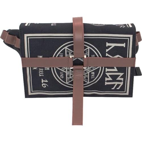 Gothic Magical Spell Book Messenger Crossbody Bag Gift Cosplay Adjustable for Students New
