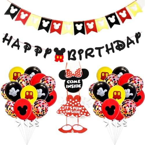 Mickey mouse Party Baby Christening Topper Boys and Girls Christening Ceremony Birthday Party Kids Party Supplie Color Decor