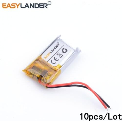 10pcs /Lot 601218 length 18 width 12 thick 90mAh Bluetooth headset toys MP4 lithium polymer battery 3D glasses Smart