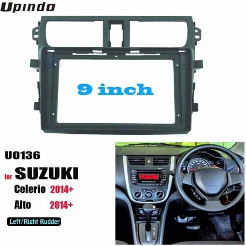 2 Din Car Radio Installation DVD GPS Mp5 Plastic Fascia Panel Frame for SUZUKI Alto/Celerio/CULTUS 2014+ Dash Mount Kit