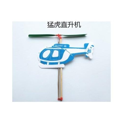 Helicopter Elasticity Power Straight Machine Rubber Band Model Airplane Assembly Model Toy 2021
