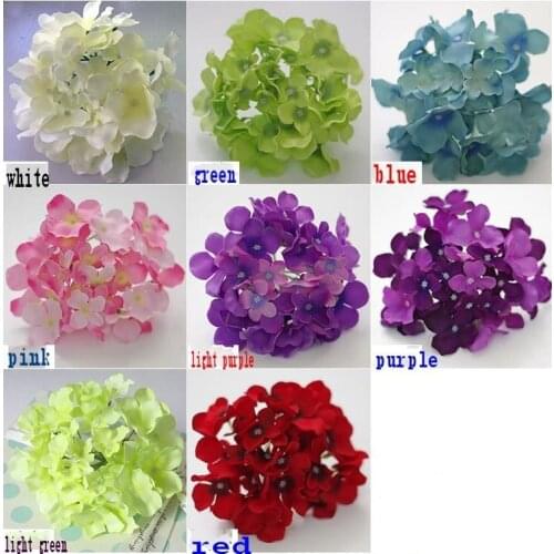 Upscale Artificial Flowers Christmas party Wedding Silk Hydrangea Flowers HEAD 15cm home Wedding Decorations DIY Accessories