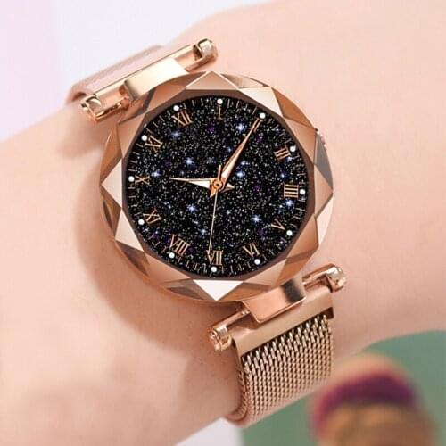 Reloj Mujer 2020 Fashion Starry Sky Watches Women Magnetic Watches Luminous Hands Quartz Wristwatches Cheap Price Dropshipping