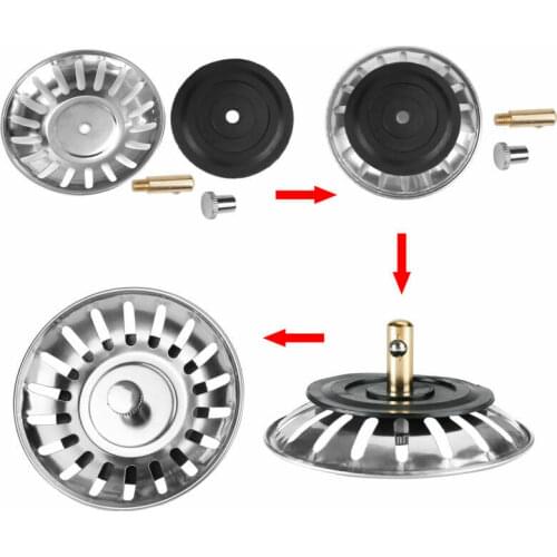 1PC Household Stainless Steel Sink Filter Pool Bathtub Bathroom Sewer Floor Drain Kitchen Anti-clog Slag Strainer Accessories