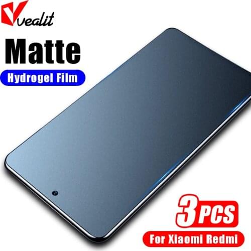 3Pcs Frosted Screen Protective Hydrogel Film For Xiaomi Poco X3 M2 M3 F2 Pro F3 GT F1 Mix 4 3 2s Mi 11 10 Note 10 Lite Soft Film