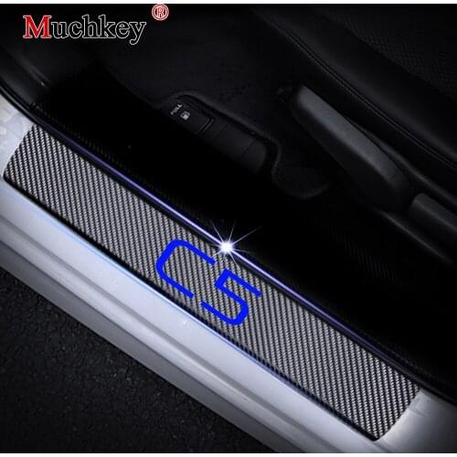 Auto Part Door Sill Scuff Plate For Citroen C5 Door Threshold Car Door Entry Guard Car Door Sills Car-styling Accessories 4Pcs