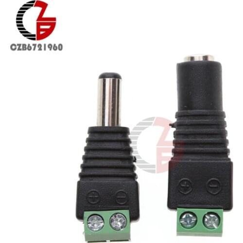 5Pair Male Female DC 12V 24V Connector Power Jack Charging Slot Adapter Plug Verbinder Interconnects for CCTV 5.5 x 2.1mm