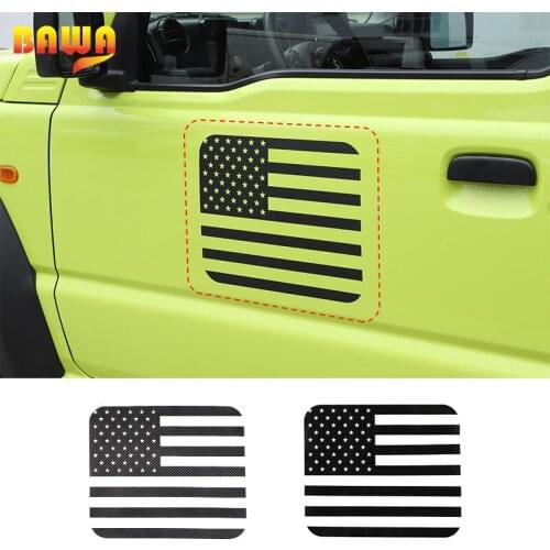 BAWA PVC Car Door Sticker For Jeep Wrangler JK JL TJ Car Rear Window Decoration Cover for Suzuki Jimny Car Accessories