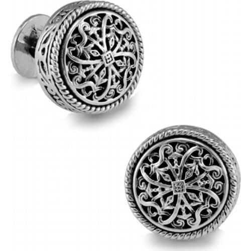 SPARTA White Gold Electroplated + High Quality Metal Stanislaus mens Cufflinks Free Shipping !!! metal buttons