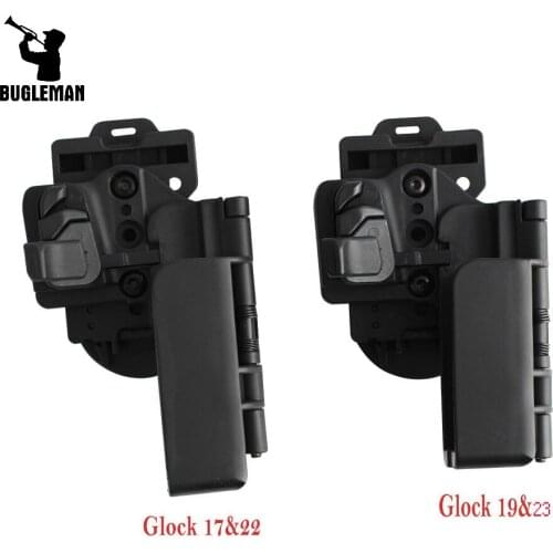 Bugleman Tactical Combat Right Hand Level 3 Carry Quick OWB Gun Case Waist Belt Holster Pistol Holder for Glock 17 19 22 34