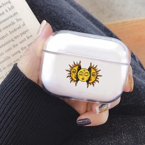 Celestial Mosaic Sun Moon TPU Cover Case For AirPods Pro Case Bluetooth Case For Airpod 3 Earphone Accessories Skin