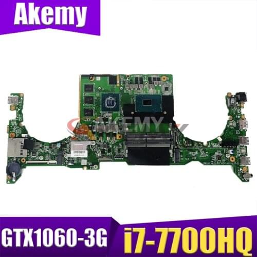 DA0BKLMBAB0 Laptop motherboard for ASUS TUF Gaming FX503VM GL503VM FX503V GL503V Test original mainboard I7-7700HQ GTX1060-6G