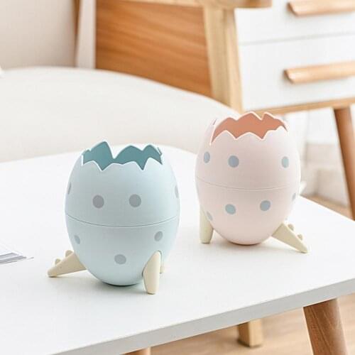 Pen Holder Space-saving Multi-functional Plastic Dragon Egg Shape Eyebrow Pencil Makeup Organizer Pencil Stationery Storage Box
