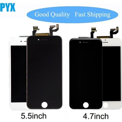 Good Quality Touch Screen Digitizer + LCD Display For iPhone 6 6 Plus 6S Plus LCD Black White Free Shipping