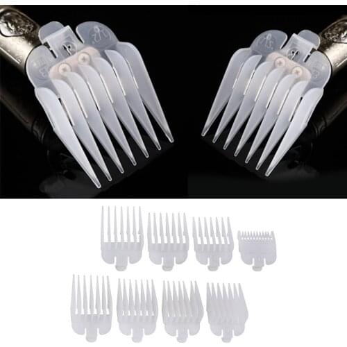 Barber Stylist Hair Trimmer Clipper Coded Spare Guide Comb Set &8 Different Size Salon Hair Clipper Replacement Guide Limit Comb