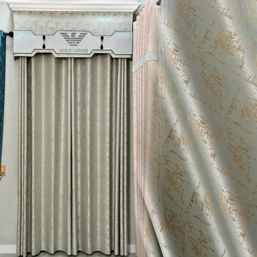 Off white light luxury Turkey high precision jacquard new Chinese living room bedroom shade curtain fabric customization