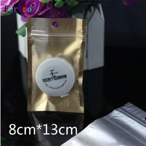 Ferimo 100pcs 8*13cm dummy aluminum inner gold yin-yang bone bag semitransparent self-sealing bag high-grade food packaging bags