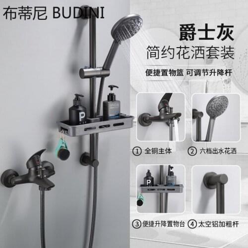Shower Faucet Chrome Bathroom Shower Mixer Set Waterfall Rain Shower System Bathtub Faucet Taps