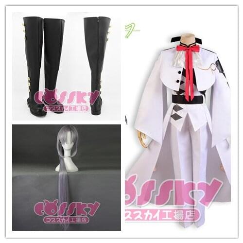 Seraph of the End Mikaela Hyakuya Vampire Cosplay Costume Owari no Serafu Halloween Cloak Jacket Shirt Pants Uniform Full set
