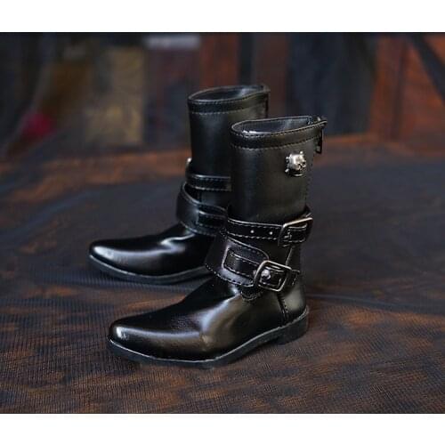BJD doll shoes for 1/4 MSD DD doll size black personalized fashion short medium boot military boot doll accessories