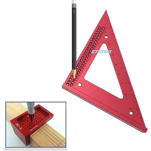 Woodworking line ruler Hole Scribing Gauge Precision Squares Triangle ruler woodworking crossed-out Measuring Tool